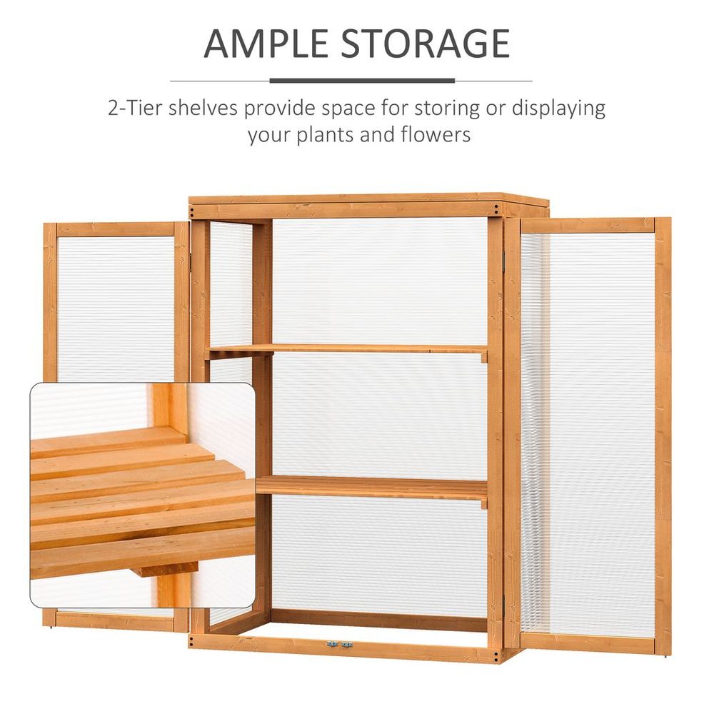 2-Shelf Wooden Cold Frame Greenhouse - Outdoor Plant Storage, Professional Grade Quality - SGP Garden Ltd