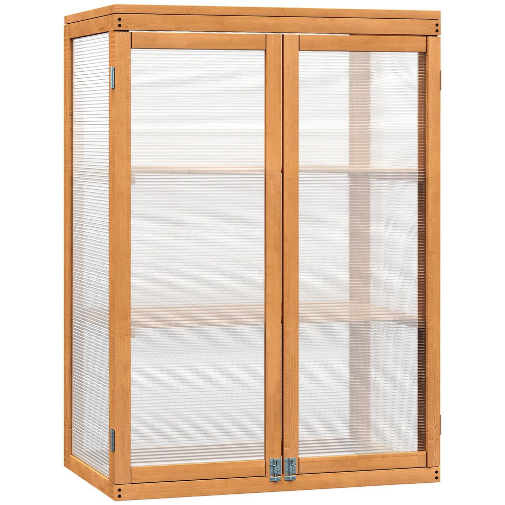 2-Shelf Wooden Cold Frame Greenhouse - Outdoor Plant Storage, Professional Grade Quality - SGP Garden Ltd