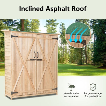 2‑Door Waterproof Lockable Outdoor Storage Shed - SGP Garden Ltd
