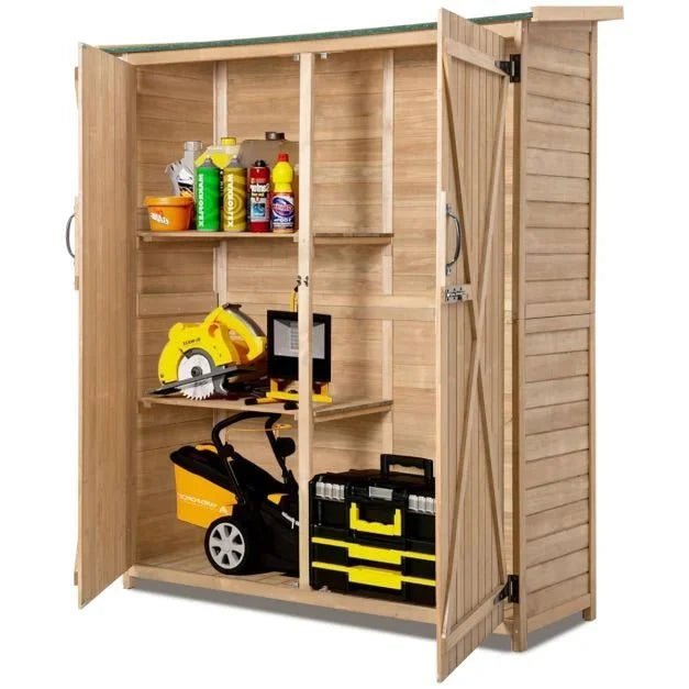 2‑Door Waterproof Lockable Outdoor Storage Shed - SGP Garden Ltd