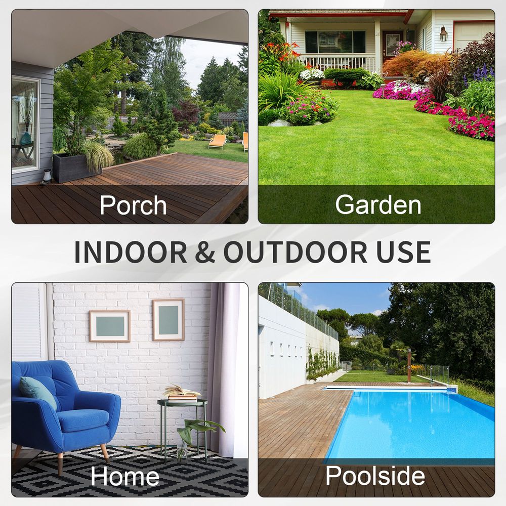3 Seater Rattan Sofa Brown Wicker Weave Metal Frame Chair Outdoor Furniture - SGP Garden Ltd