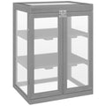 3-tier Wood Greenhouse Plant Storage Shelf Garden Cold Frame Grow House - SGP Garden Ltd