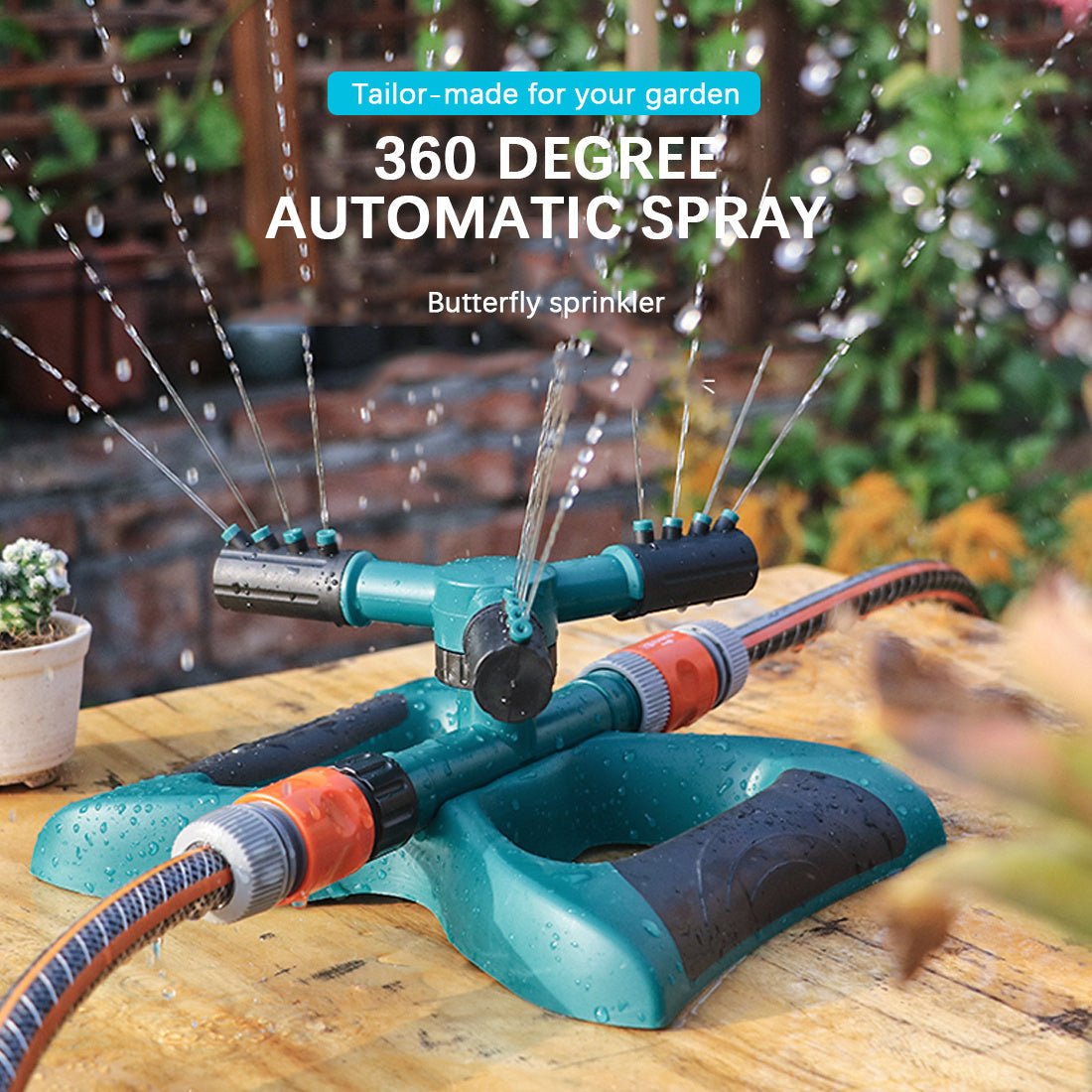 360 Degree Automatic Garden Sprinklers Watering Grass Lawn Rotary Nozzle - SGP Garden Ltd