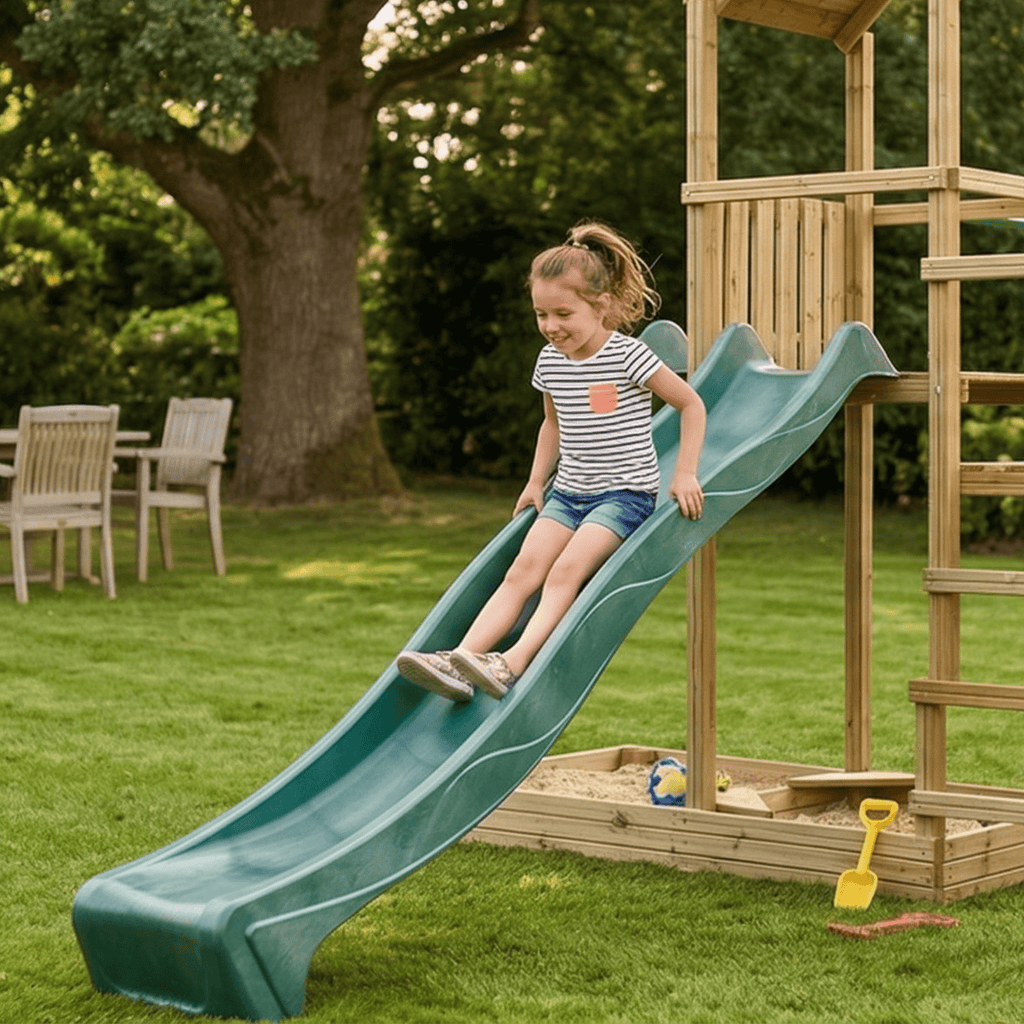 3m Green Children's Water Slide for Climbing Frames - SGP Garden Ltd