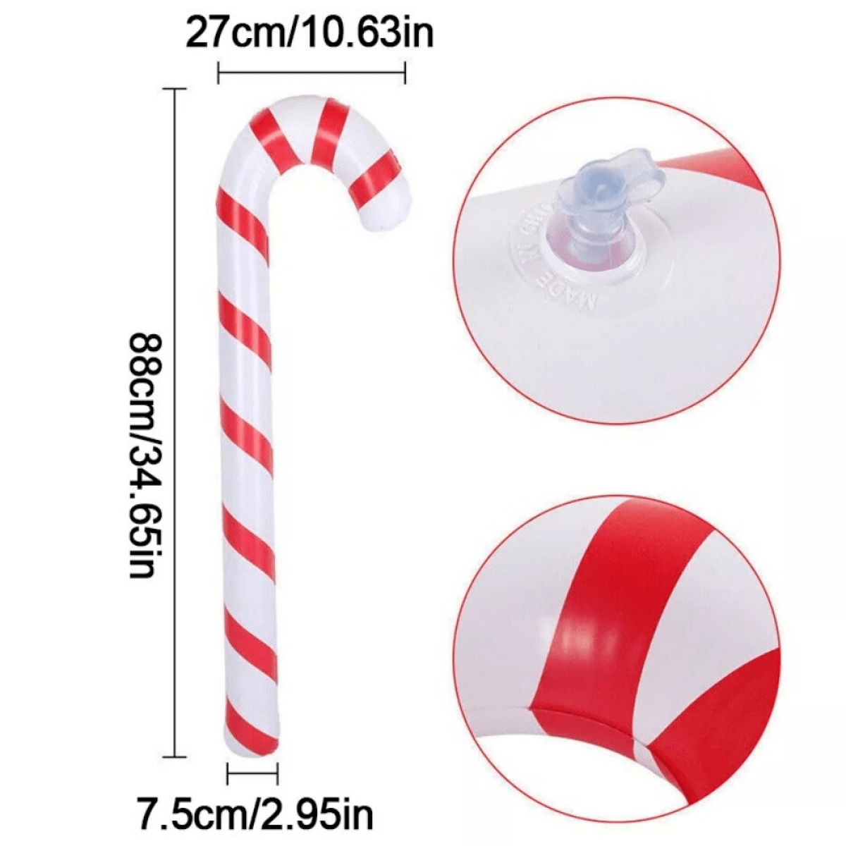 4 Christmas Inflatable Candy Cane Giant Blow Up Candy Stick for Christmas - SGP Garden Ltd