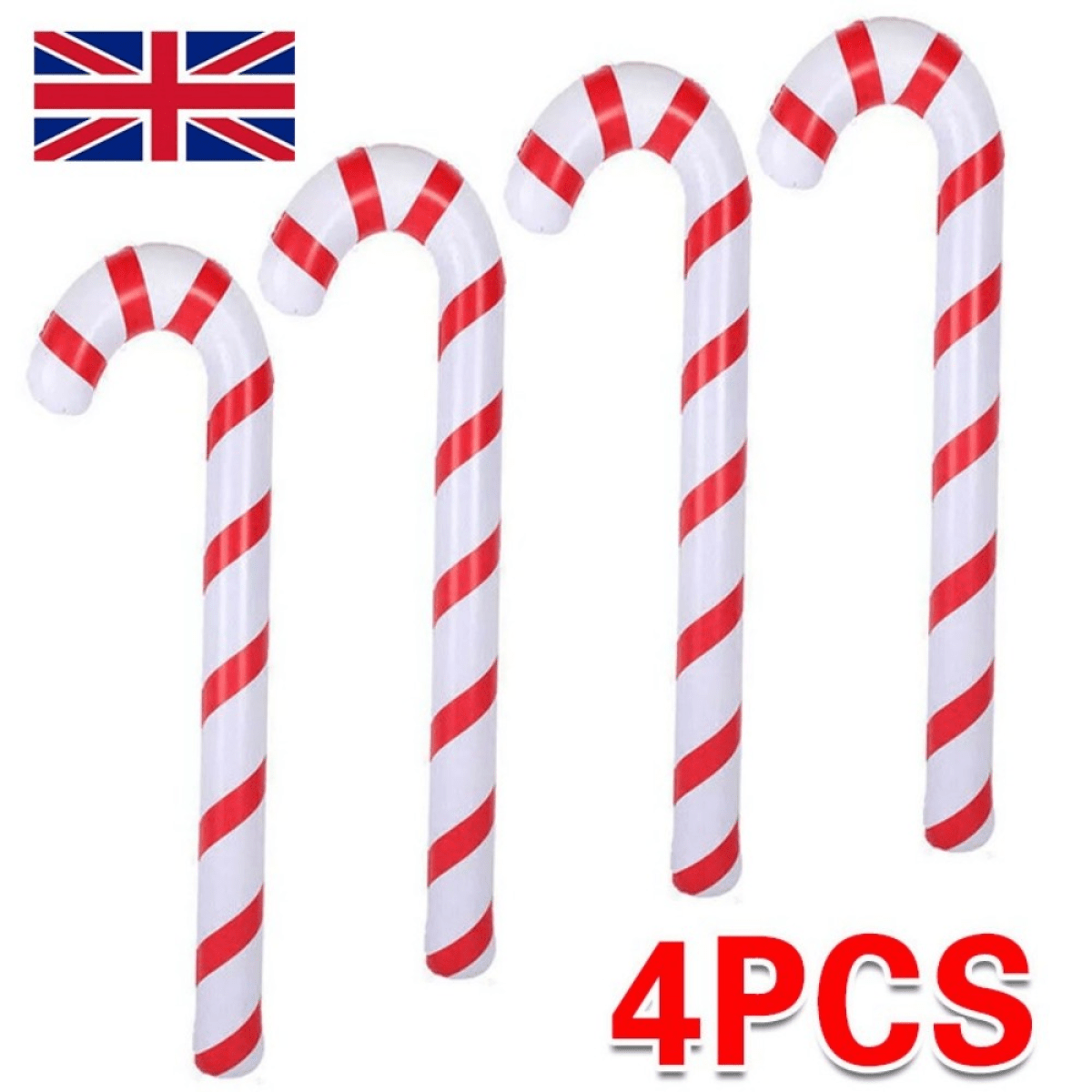 4 Christmas Inflatable Candy Cane Giant Blow Up Candy Stick for Christmas - SGP Garden Ltd