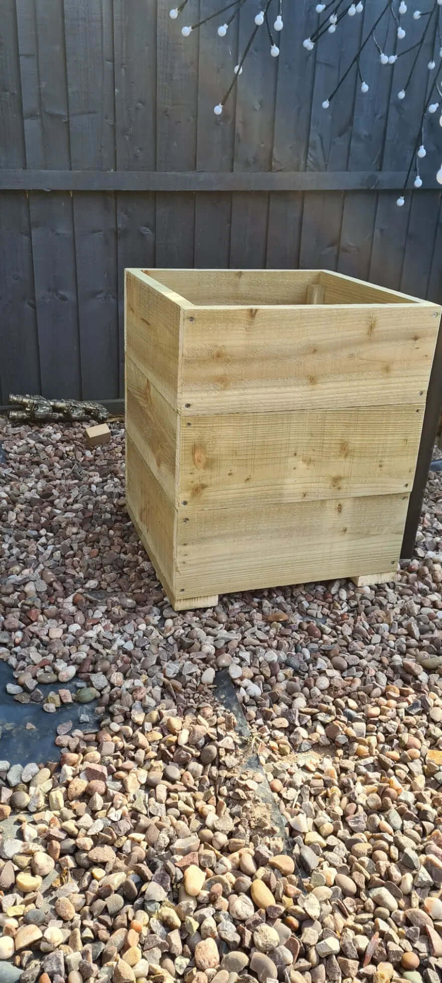 40cm Square wooden Planter in 4 heights - SGP Garden Ltd