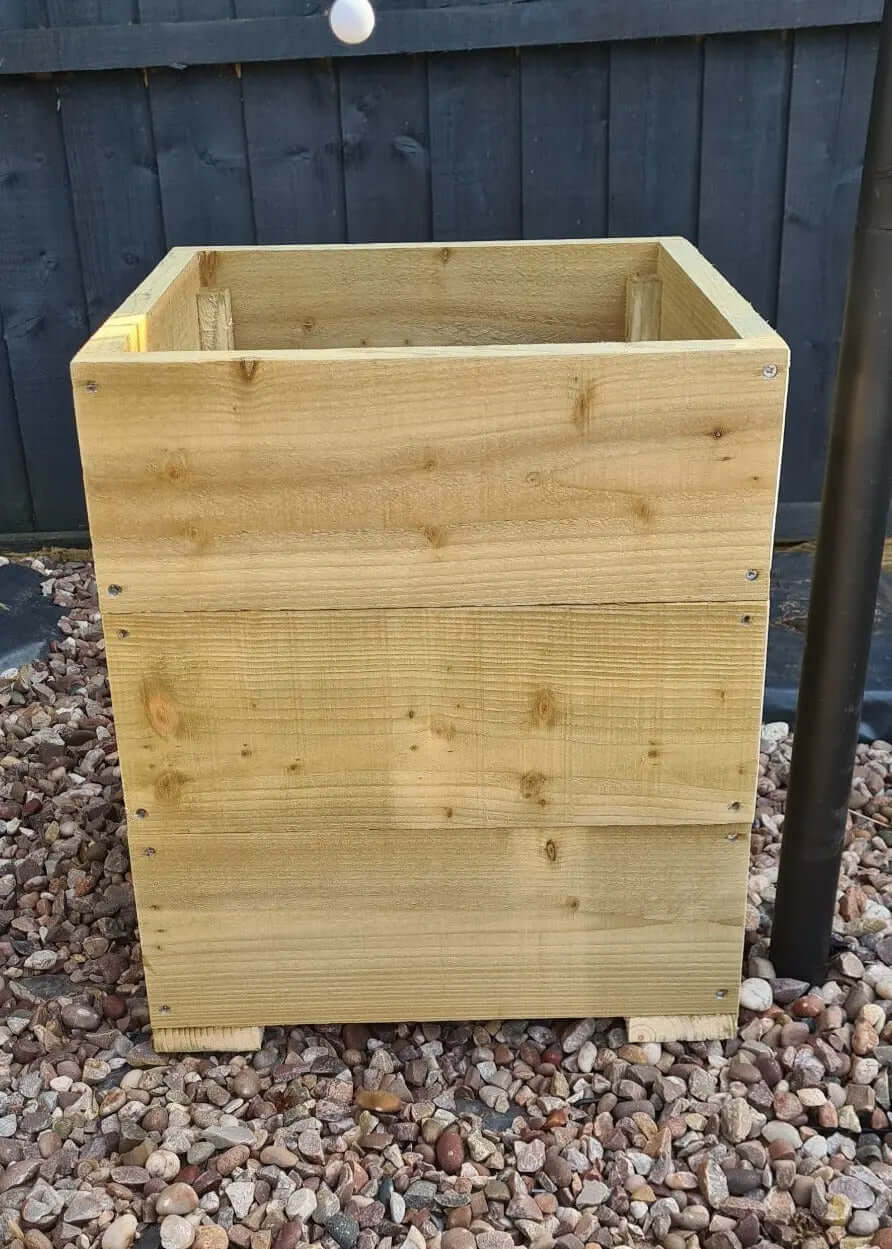 40cm Square wooden Planter in 4 heights - SGP Garden Ltd