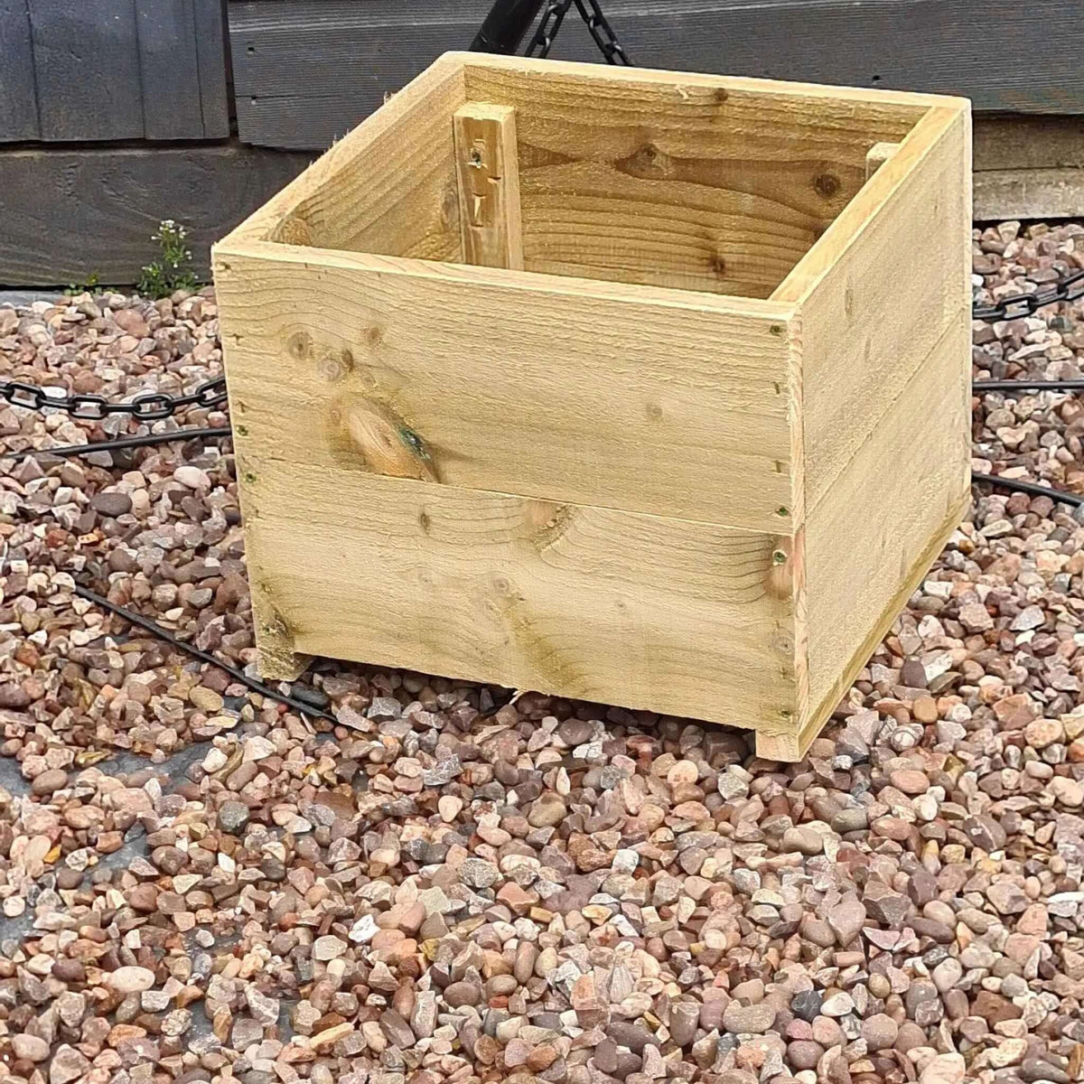 40cm Square wooden Planter in 4 heights - SGP Garden Ltd