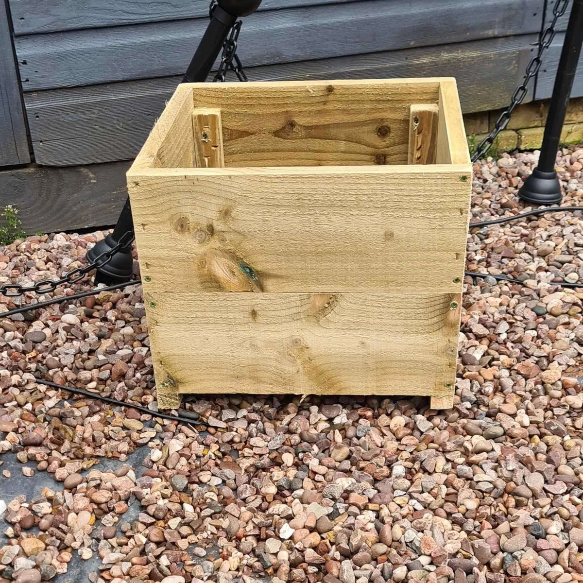 40cm Square wooden Planter in 4 heights - SGP Garden Ltd