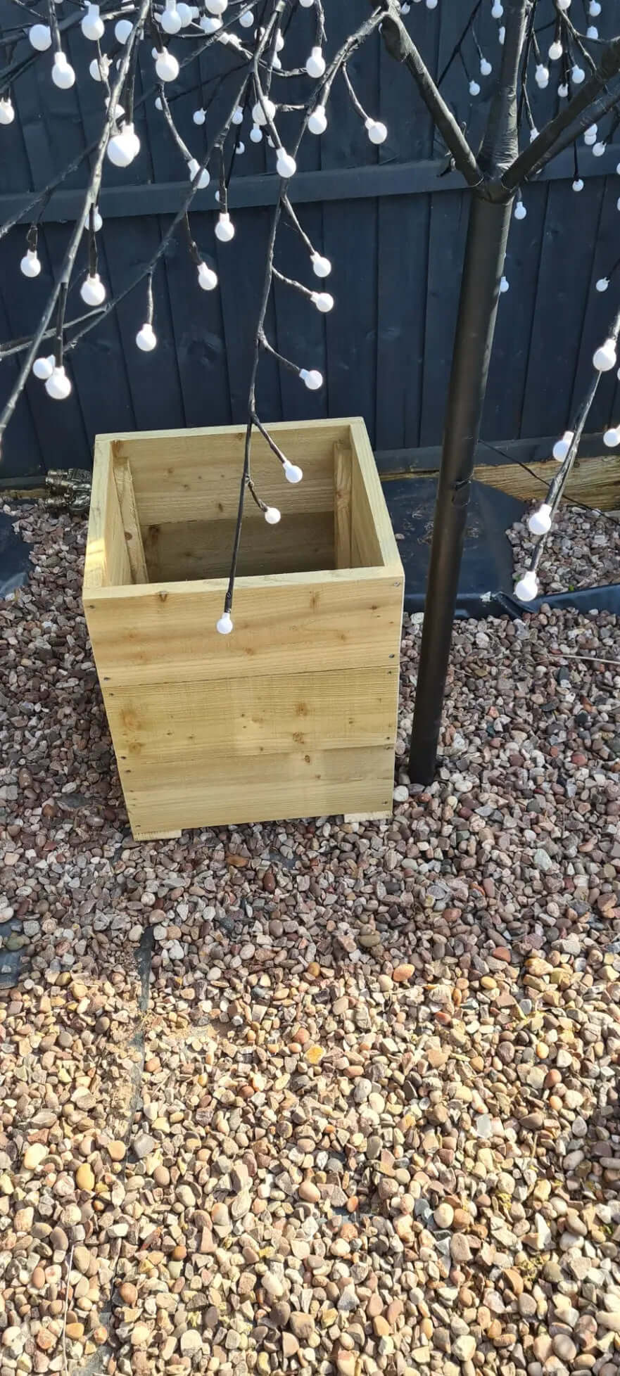 40cm Square wooden Planter in 4 heights - SGP Garden Ltd