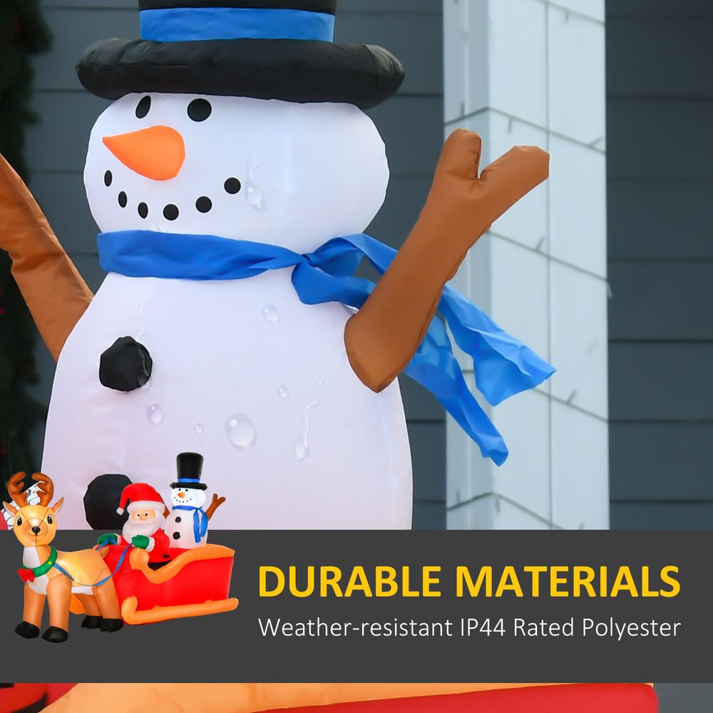 4ft Christmas Inflatable Santa Claus on Sleigh Deer LED Lighted Indoor Outdoor - SGP Garden Ltd
