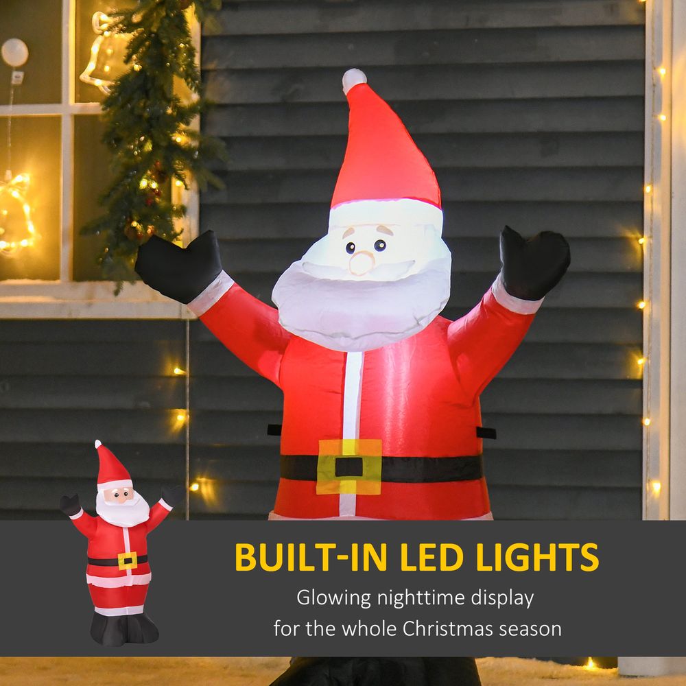 4ft Inflatable Christmas Santa Claus Xmas Deco 1 LED Air Blown Yard Outdoor - SGP Garden Ltd
