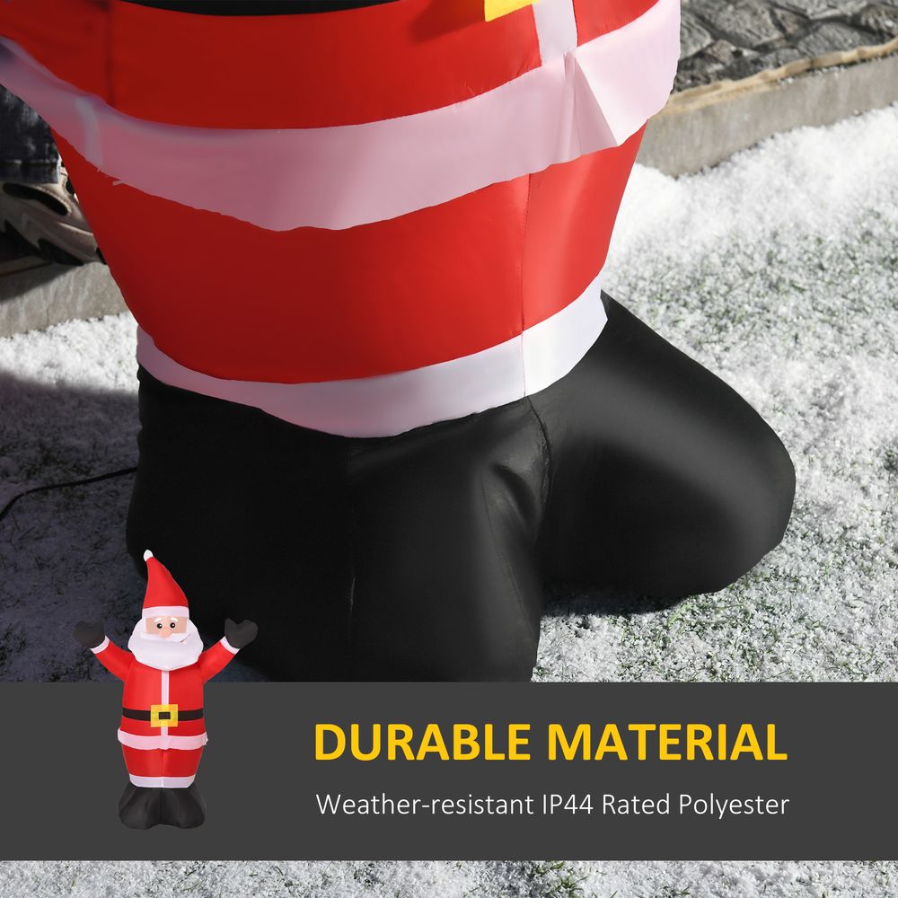 4ft Inflatable Christmas Santa Claus Xmas Deco 1 LED Air Blown Yard Outdoor - SGP Garden Ltd