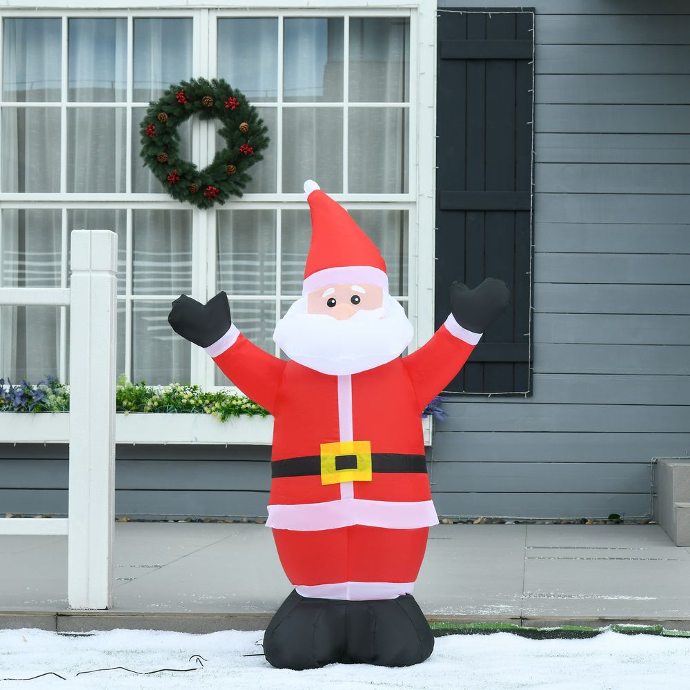 4ft Inflatable Christmas Santa Claus Xmas Deco 1 LED Air Blown Yard Outdoor - SGP Garden Ltd