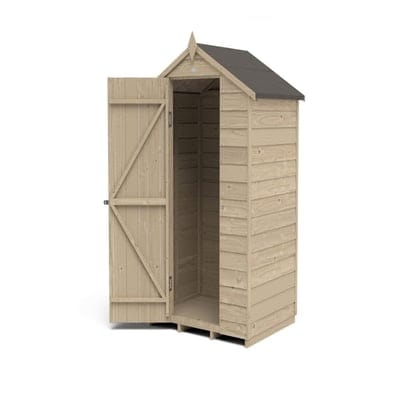 4LIFE Overlap Pressure Treated 4ft x 3ft Apex Shed - No Window - SGP Garden Ltd