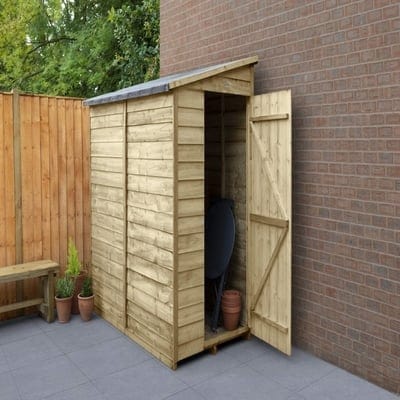 4LIFE Overlap Pressure Treated 6ft x 3ft Pent Shed - No Window - SGP Garden Ltd
