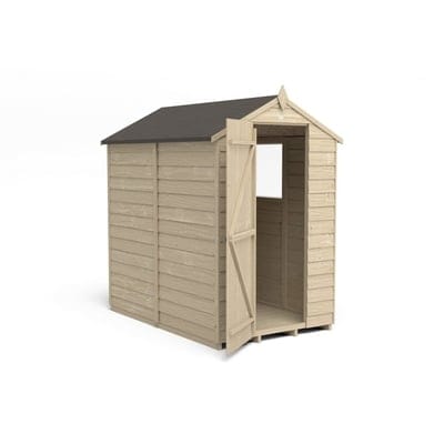 4LIFE Overlap Pressure Treated 6ft x 4ft Apex Shed - SGP Garden Ltd