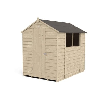 4LIFE Overlap Pressure Treated 7ft x 5ft Apex Shed - SGP Garden Ltd