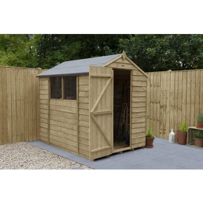 4LIFE Overlap Pressure Treated 7ft x 5ft Apex Shed - SGP Garden Ltd