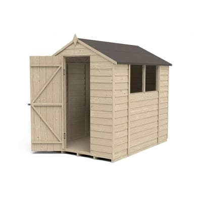 4LIFE Overlap Pressure Treated 7ft x 5ft Apex Shed - SGP Garden Ltd