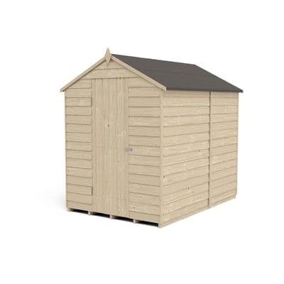 4LIFE Overlap Pressure Treated 7ft x 5ft Apex Shed - No Window - SGP Garden Ltd