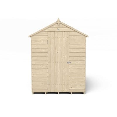 4LIFE Overlap Pressure Treated 7ft x 5ft Apex Shed - No Window - SGP Garden Ltd