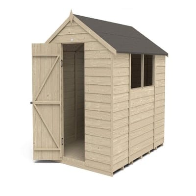 4LIFE Overlap Pressure Treated 8ft x 6ft Apex Shed - SGP Garden Ltd