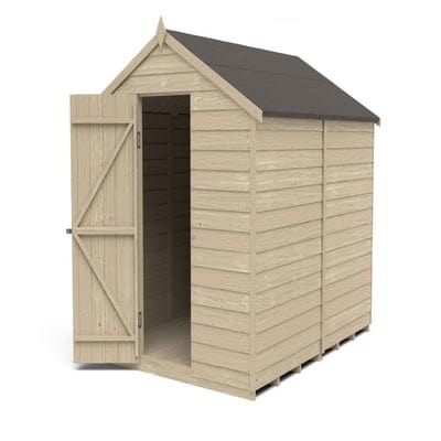 4LIFE Overlap Pressure Treated 8ft x 6ft Apex Shed - No Window - SGP Garden Ltd