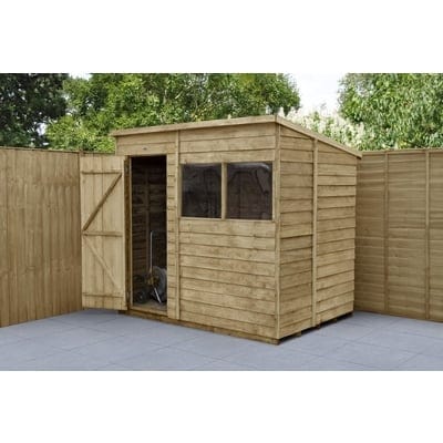 4LIFE Overlap Pressure Treated Pent Shed - All Sizes - SGP Garden Ltd