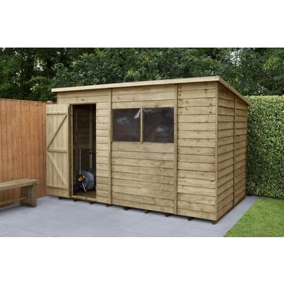 4LIFE Overlap Pressure Treated Pent Shed - All Sizes - SGP Garden Ltd