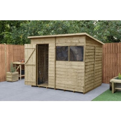 4LIFE Overlap Pressure Treated Pent Shed - All Sizes - SGP Garden Ltd
