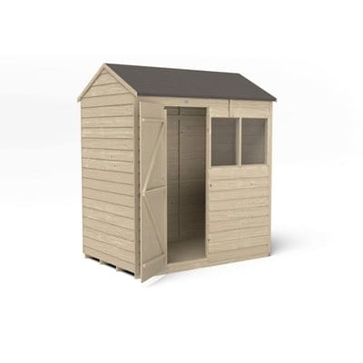 4LIFE Overlap Pressure Treated Reverse Apex Shed - All Sizes - SGP Garden Ltd