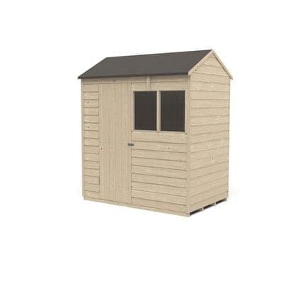 4LIFE Overlap Pressure Treated Reverse Apex Shed - All Sizes - SGP Garden Ltd