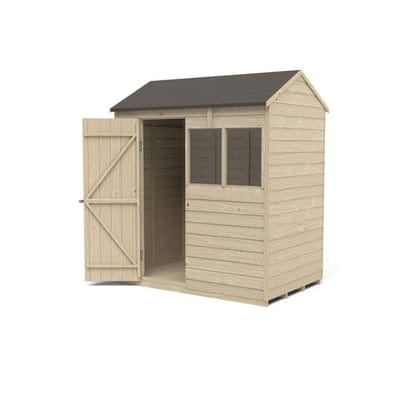 4LIFE Overlap Pressure Treated Reverse Apex Shed - All Sizes - SGP Garden Ltd