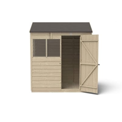 4LIFE Overlap Pressure Treated Reverse Apex Shed - All Sizes - SGP Garden Ltd