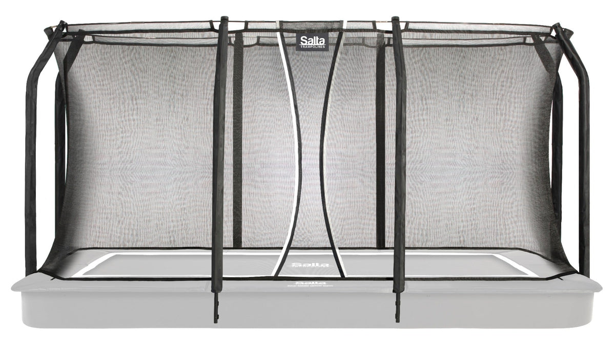 13ft x 8ft Salta Black Royal Baseground Rectangular Trampoline with Enclosure - SGP Garden Ltd