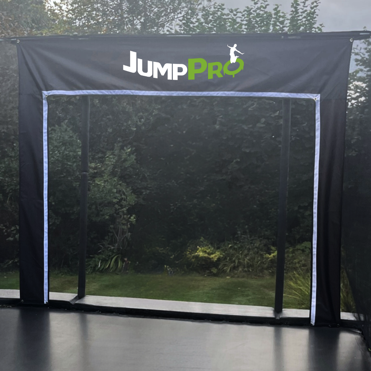 Football goal for a trampoline