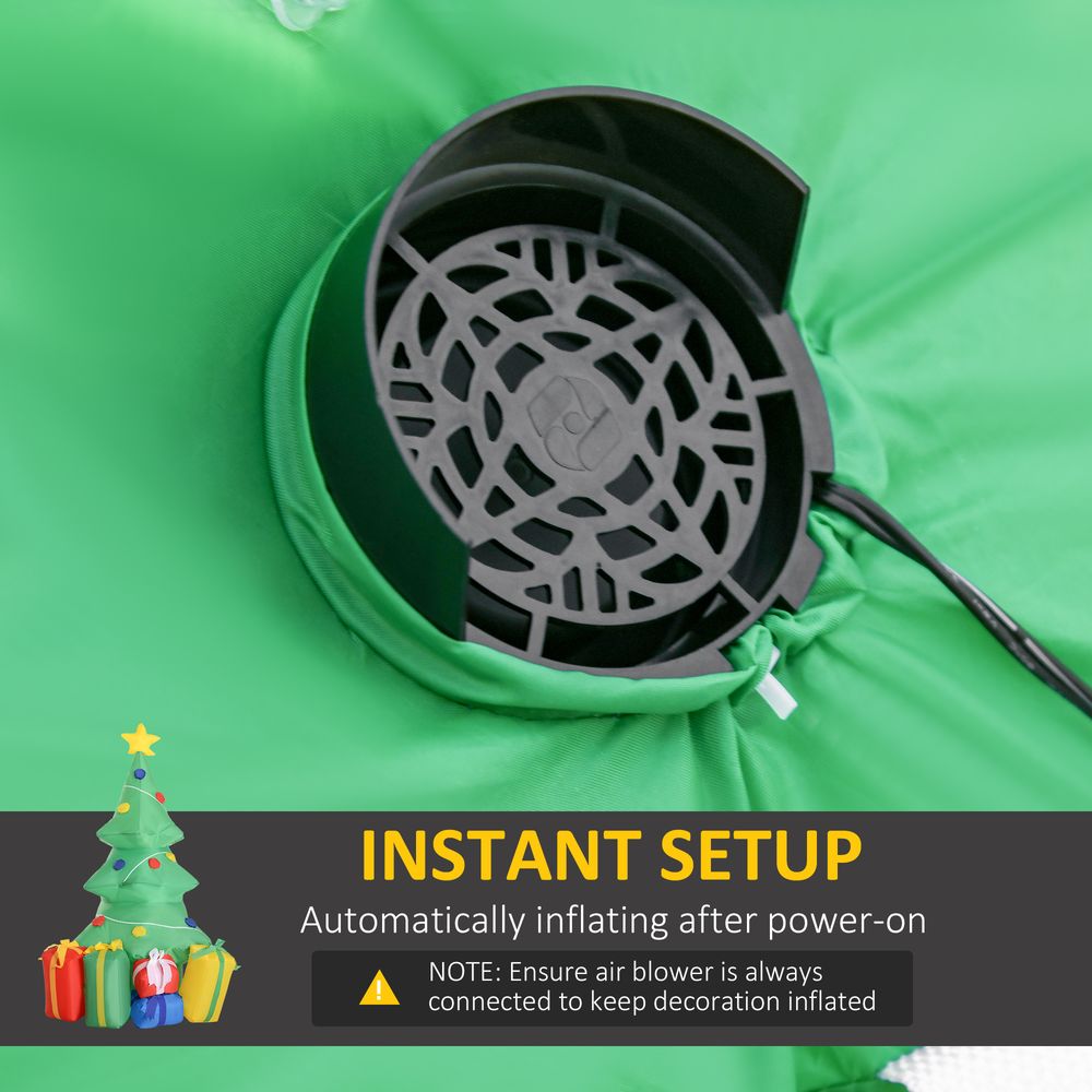 5ft Inflatable Christmas Tree Xmas Air Blown LED Lawn Yard Outdoor Ornaments - SGP Garden Ltd