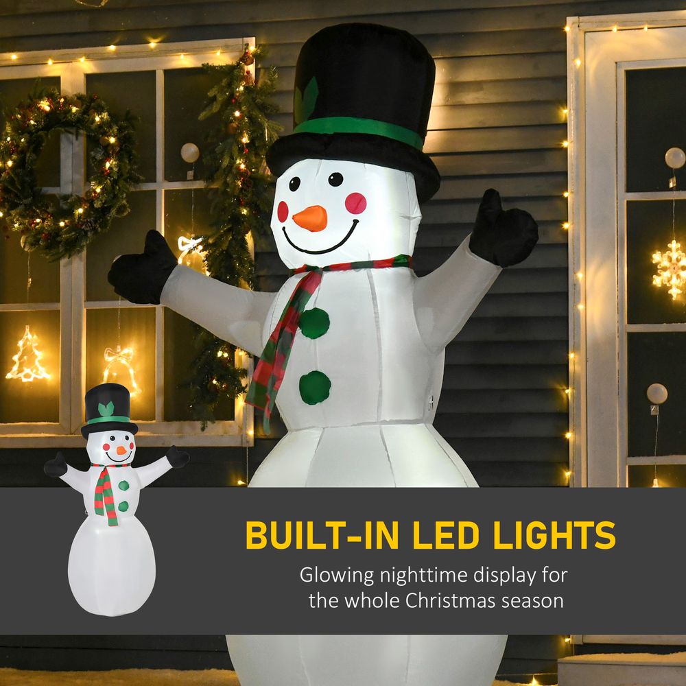 6.5ft Inflatable Snowman LED Christmas Xmas Air Blown Outdoor Garden Decor - SGP Garden Ltd