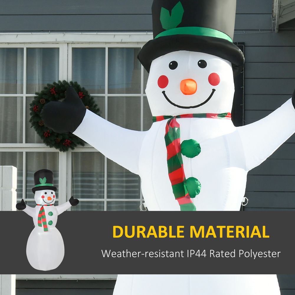 6.5ft Inflatable Snowman LED Christmas Xmas Air Blown Outdoor Garden Decor - SGP Garden Ltd