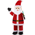 6FT Lighted Santa Christmas Yard Decorations, Pre-lit Pull Up Santa Waving Hand with 180 LED Warm White Lights and Ropes Stakes for Xmas Outdoor Holiday Indoor Decor Lighted Holiday Displays - SGP Garden Ltd