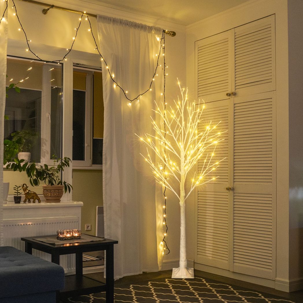 6FT Snowflake Christmas Tree with 96 LED Lamp - SGP Garden Ltd