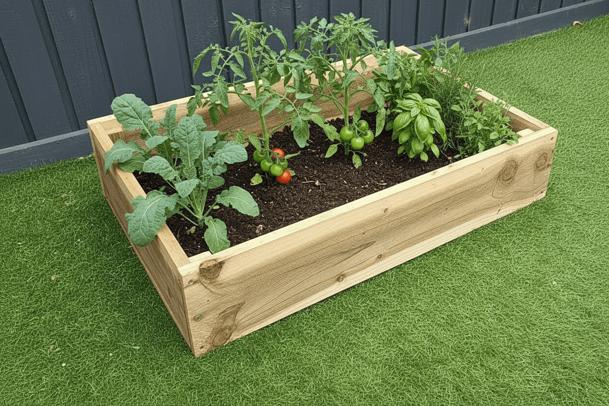 6x1 Timber Wooden Raised planter Beds choose from 3 hights - SGP Garden Ltd