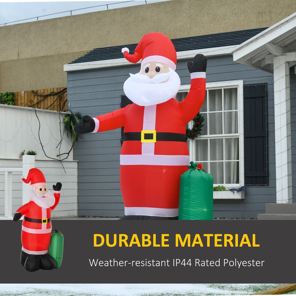 7.5ft Inflatable Christmas Santa Claus with LED Air Blown Outdoor Yard Deco - SGP Garden Ltd
