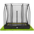 7ft x 5ft Salta Black Rectangular Comfort Edition Inground Trampoline with Enclosure - SGP Garden Ltd