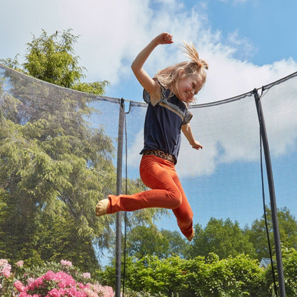 7ft x 5ft Salta Black Rectangular Comfort Edition Inground Trampoline with Enclosure - SGP Garden Ltd