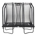7ft x 5ft Salta Black Rectangular Premium Edition Trampoline with Enclosure - SGP Garden Ltd