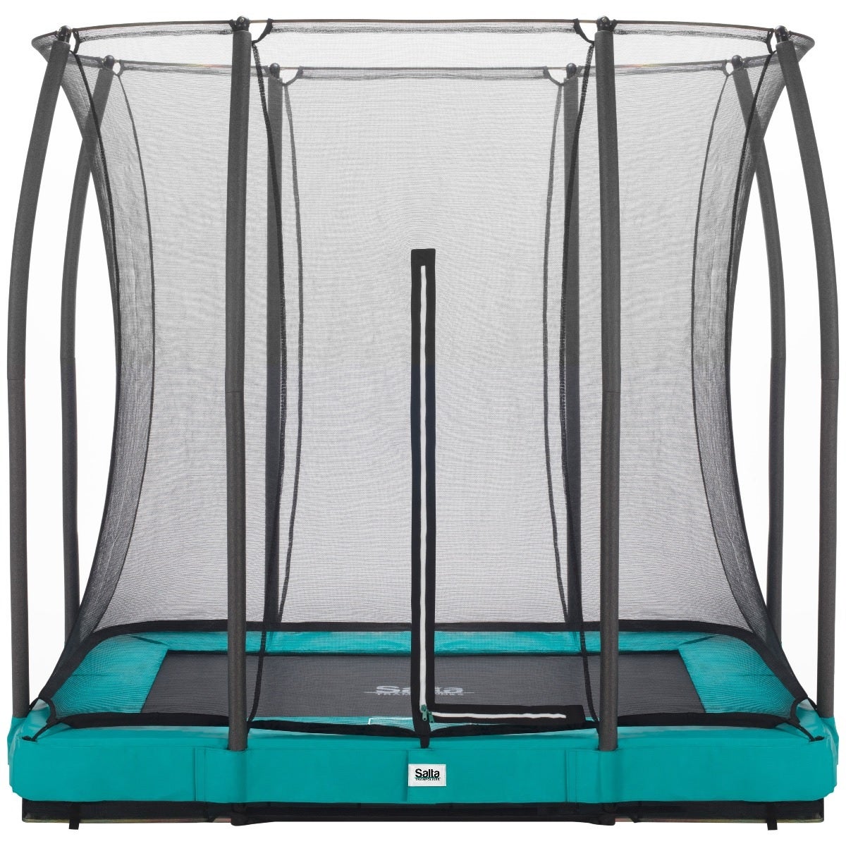 7ft x 5ft Salta Green Rectangular Comfort Edition Inground Trampoline with Enclosure - SGP Garden Ltd