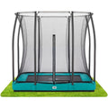 7ft x 5ft Salta Green Rectangular Comfort Edition Inground Trampoline with Enclosure - SGP Garden Ltd